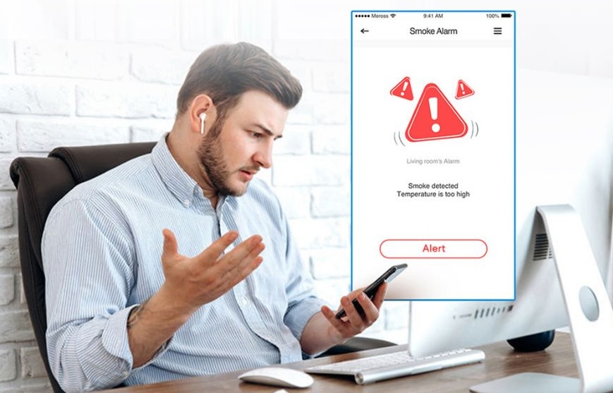 Inteligentny_detektor_dymu_Meross_GS559A_WiFi_HomeKit_upozornenie